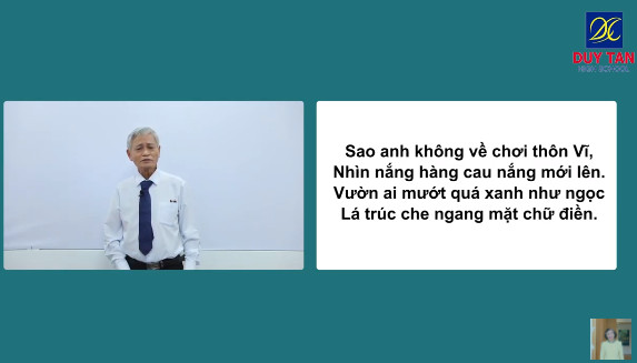 Thầy Nguyễn Đình Đại hướng dẫn bình luận văn học qua hai bài thơ nổi tiếng của Nhà thơ Hàn Mặc Tử trong chương trình sách giáo khoa: ĐÂY THÔN VỸ DẠ và MÙA XUÂN CHÍN