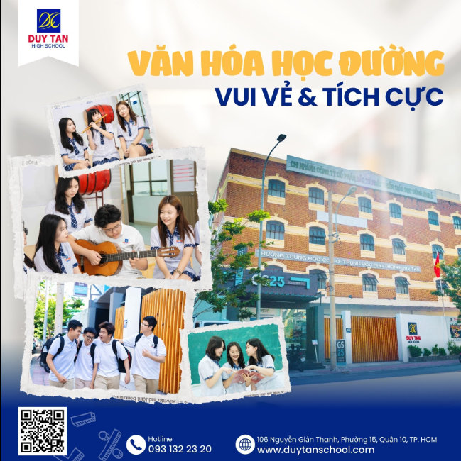 Trường THCS và THPT Duy Tân nổi bật với chương trình đào tạo đa dạng và hiện đại